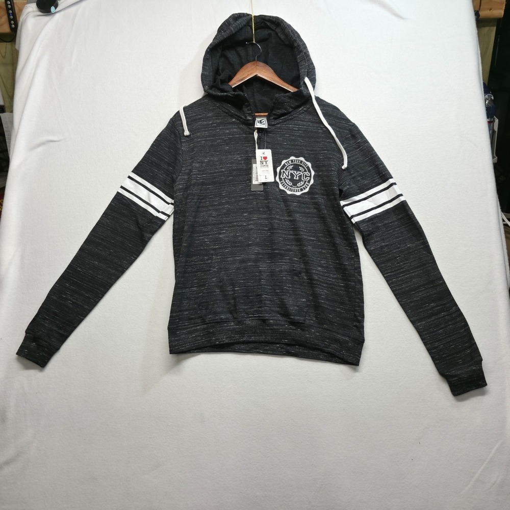 Liquid Energy Women's Gray New York City Quarter Zip Hoodie Size Large NWT